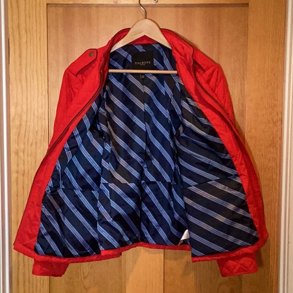 Talbots Red Quilted Puffer Jacket - Picture 6 of 8